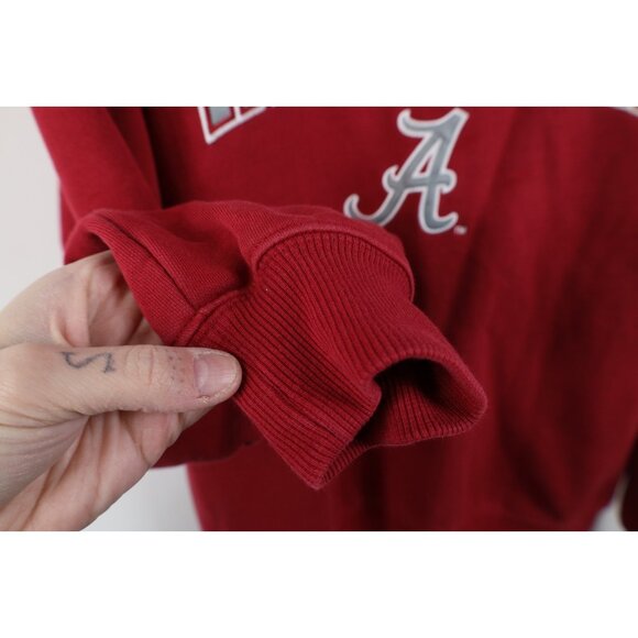 Vintage Mens Large Distressed University of Alabama Crewneck Sweatshirt Red - Picture 9 of 15